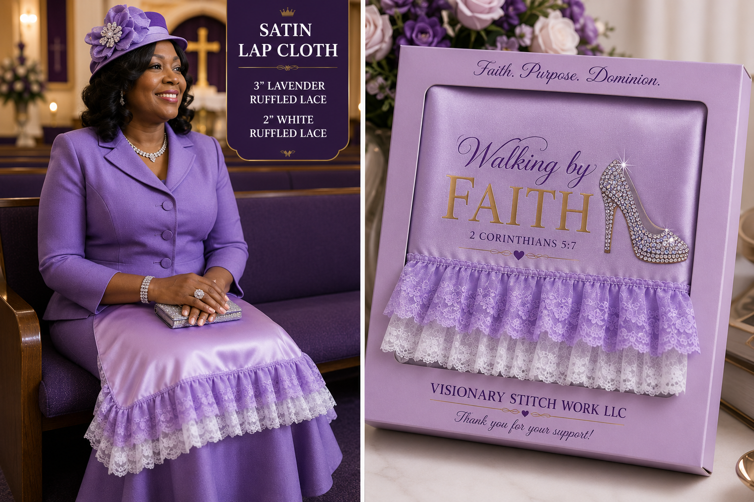 Walking by Faith Satin Lap Cloth
