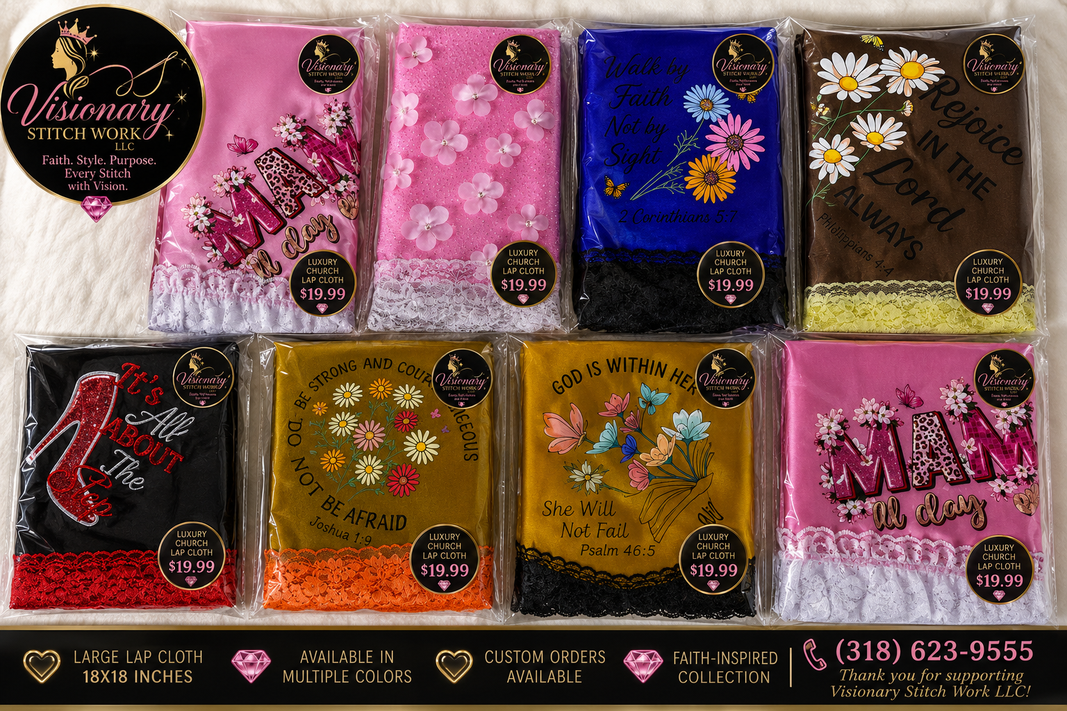 Walking by Faith Satin Lap Cloth
