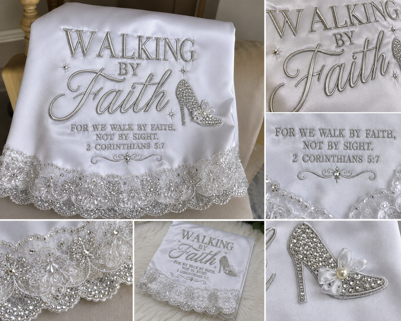 Walking by Faith Satin Lap Cloth