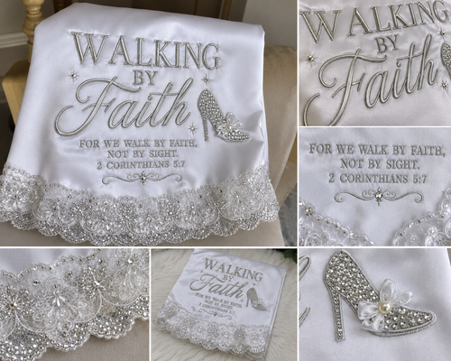 Walking by Faith Satin Lap Cloth