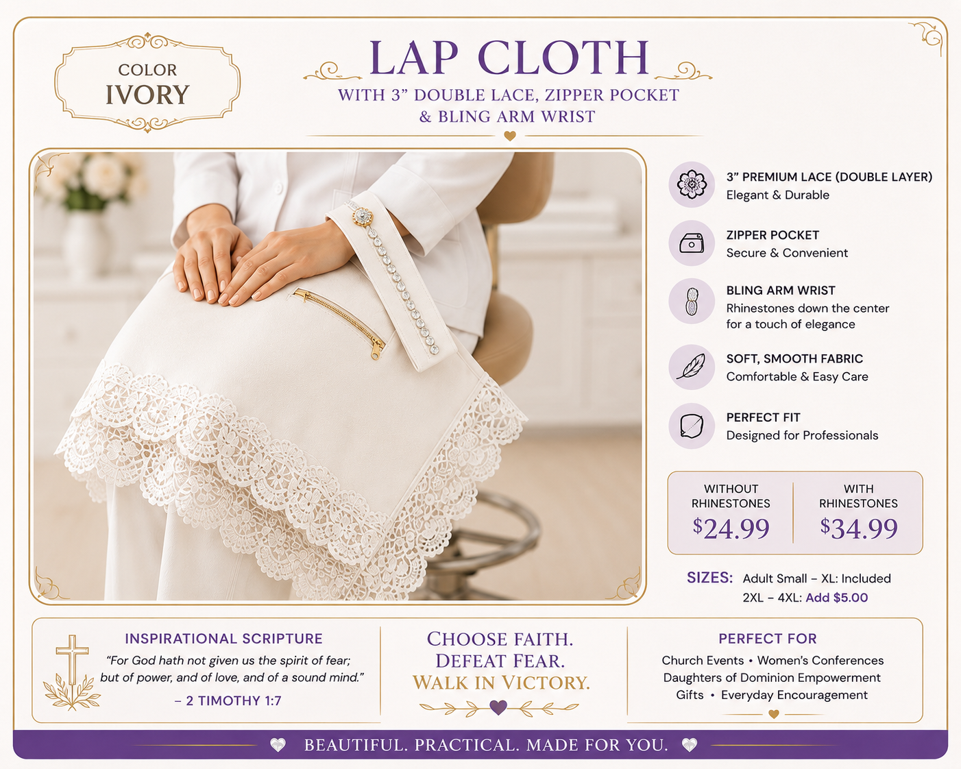 Premium Lap Cloth with Zipper