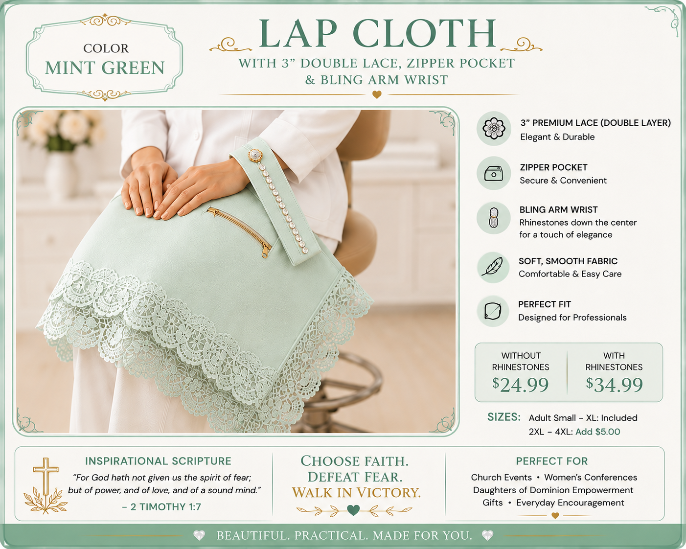 Premium Lap Cloth with Zipper