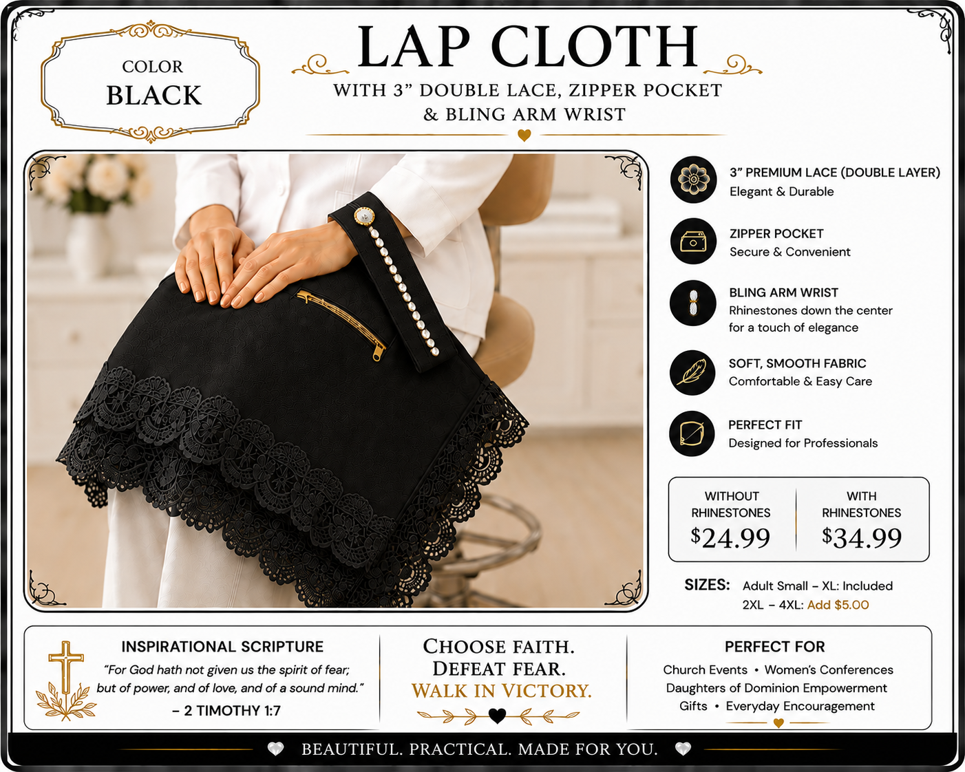 Premium Lap Cloth with Zipper